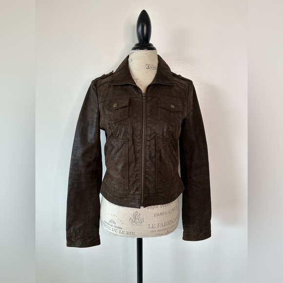 Levi’s Genuine Leather Zip Up Jacket Medium - Picture 15 of 15